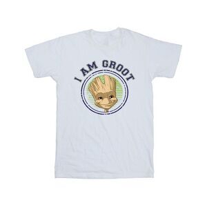 Guardians Of The Galaxy Girls Groot Varsity Cotton T-Shirt / White